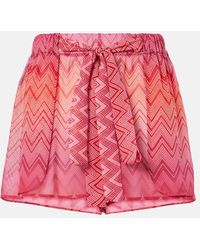 Missoni - Zigzag Printed Silk Shorts - Lyst