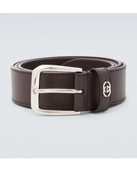 Gucci - Interlocking G Leather Belt - Lyst