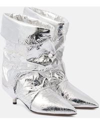 Isabel Marant - Edrik Metallic Leather Ankle Boots - Lyst