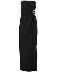 SIR. - Dorian Embroidered Linen And Cotton Maxi Dress - Lyst
