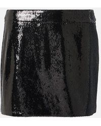 Dolce & Gabbana - Minifalda con lentejuelas de tiro bajo - Lyst
