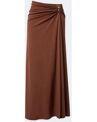 Christopher Esber - Pierced Orbit Gathered Jersey Maxi Skirt - Lyst