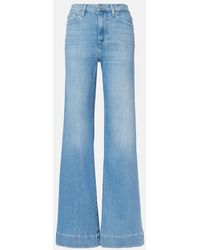 7 For All Mankind - Jeans A Gamba Larga E Vita Alta - Lyst