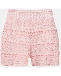 Anna Kosturova - Deauville Crochet Cotton Shorts - Lyst