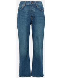 The Row - Mid-Rise Straight Cropped Jeans Lesley - Lyst