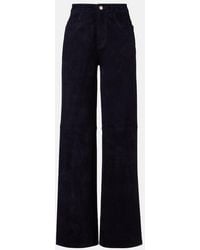 Stouls - Mytheo High-Rise Suede Wide-Leg Pants - Lyst