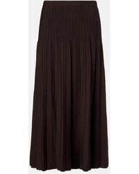 STAUD - Lena Pleated Midi Skirt - Lyst