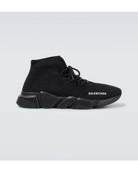 Balenciaga - Speed lace-up sneaker aus recyceltem strick - Lyst