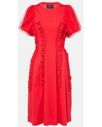Simone Rocha - Ruffled Cotton Tulle Midi Dress - Lyst
