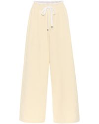 Marni Wide-leg Cotton Sweatpants - White