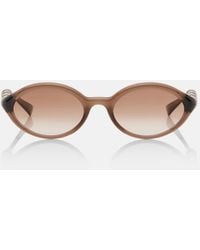 Gucci - Bamboo Oval Sunglasses - Lyst