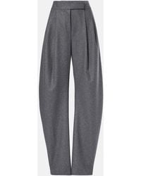 The Attico - Gary Wool-Blend Barrel-Leg Pants - Lyst