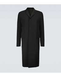 Prada Einreihiger Mantel aus Tech-Material - Schwarz