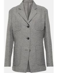 Totême - Single-breasted Jersey Wool And Recycled Polyamide-blend Blazer - Lyst