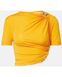 Christopher Esber - Bezel Quartz Gathered Jersey T-Shirt - Lyst