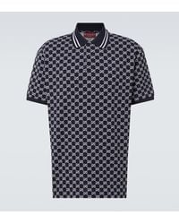 Gucci - Gg Jacquard Cotton Piquet Polo Shirt - Lyst