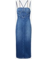 Nensi Dojaka - Denim Corset Dress - Lyst