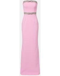 Rebecca Vallance - Precious Embellished Crepe Corset Gown - Lyst