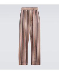 The Elder Statesman - Leisure Stripe Cashmere-blend Pants - Lyst