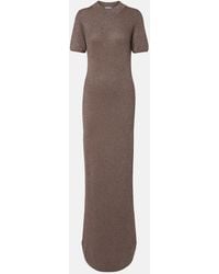 Brunello Cucinelli - Maxikleid Aus Rippstrick - Lyst