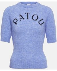 Patou - Logo Jacquard Alpaca-blend Sweater - Lyst