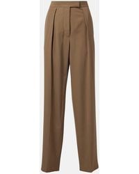 Ferragamo - High-Rise Straight Pants - Lyst