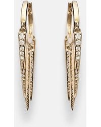 Sydney Evan - Fringe Huggie 14Kt Hoop Earrings With Diamonds - Lyst