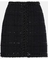 Giambattista Valli - Minirock Aus Boucle Mit Pailletten - Lyst