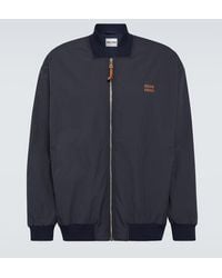 Miu Miu - Bomberjacke Aus Einem Baumwollgemisch - Lyst