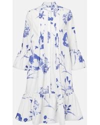 Erdem - Floral Cotton Minidress - Lyst