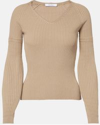 Max Mara - Gioiosa Ribbed-Knit Cotton Sweater - Lyst