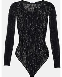 Wolford - Snake-effect Lace Bodysuit - Lyst