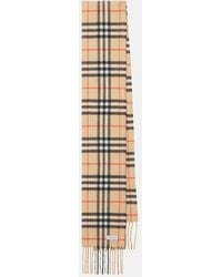 Burberry - Check Cashmere Scarf - Lyst