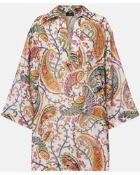 Etro - Printed Cotton And Silk Tunic - Lyst