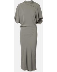 Rick Owens - Seb Draped Midi Dress - Lyst