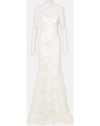 Danielle Frankel - Bridal Robe Adena Aus Seide Und Wolle - Lyst