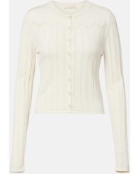Faithfull the Brand - Esme Pointelle Cotton-Blend Cardigan - Lyst
