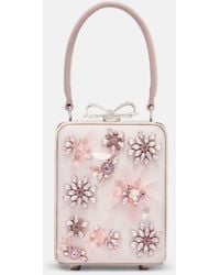 Self-Portrait - Pochette Micro A Fleurs Et Cristaux - Lyst