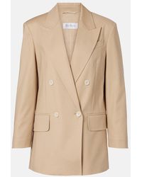 Max Mara - Suez Double-Breasted Cotton-Blend Blazer - Lyst
