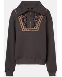 Etro - Sudadera De Cremallera Parcial Estampada - Lyst