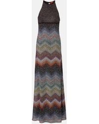 Missoni - Vestido Largo De Lame En Zigzag - Lyst