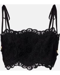 Zimmermann - Rhiannon Embroidered Cotton Top - Lyst