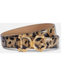 Dolce & Gabbana - Gürtel mit Leoparden-Print - Lyst