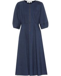 Diane von Furstenberg Kleid Thea aus einem Baumwollgemisch - Blau