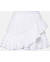 Poupette - Bova Broderie Anglaise Cotton Miniskirt - Lyst
