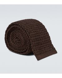 Tom Ford Knitted Silk Tie - Brown