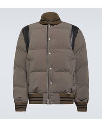 Sacai - Leather-trimmed Padded Bomber Jacket - Lyst