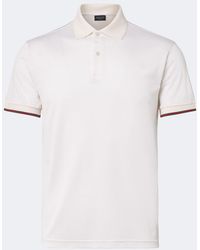 Gucci - Web Stripe Silk Jersey Polo Shirt - Lyst