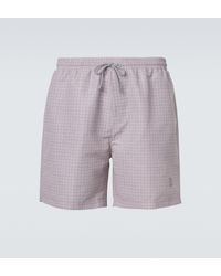 Brunello Cucinelli - Printed Swim Trunks - Lyst