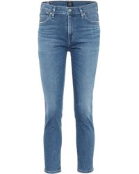 Citizens of Humanity Rocket Crop Mid-rise Skinny Jeans - Blue